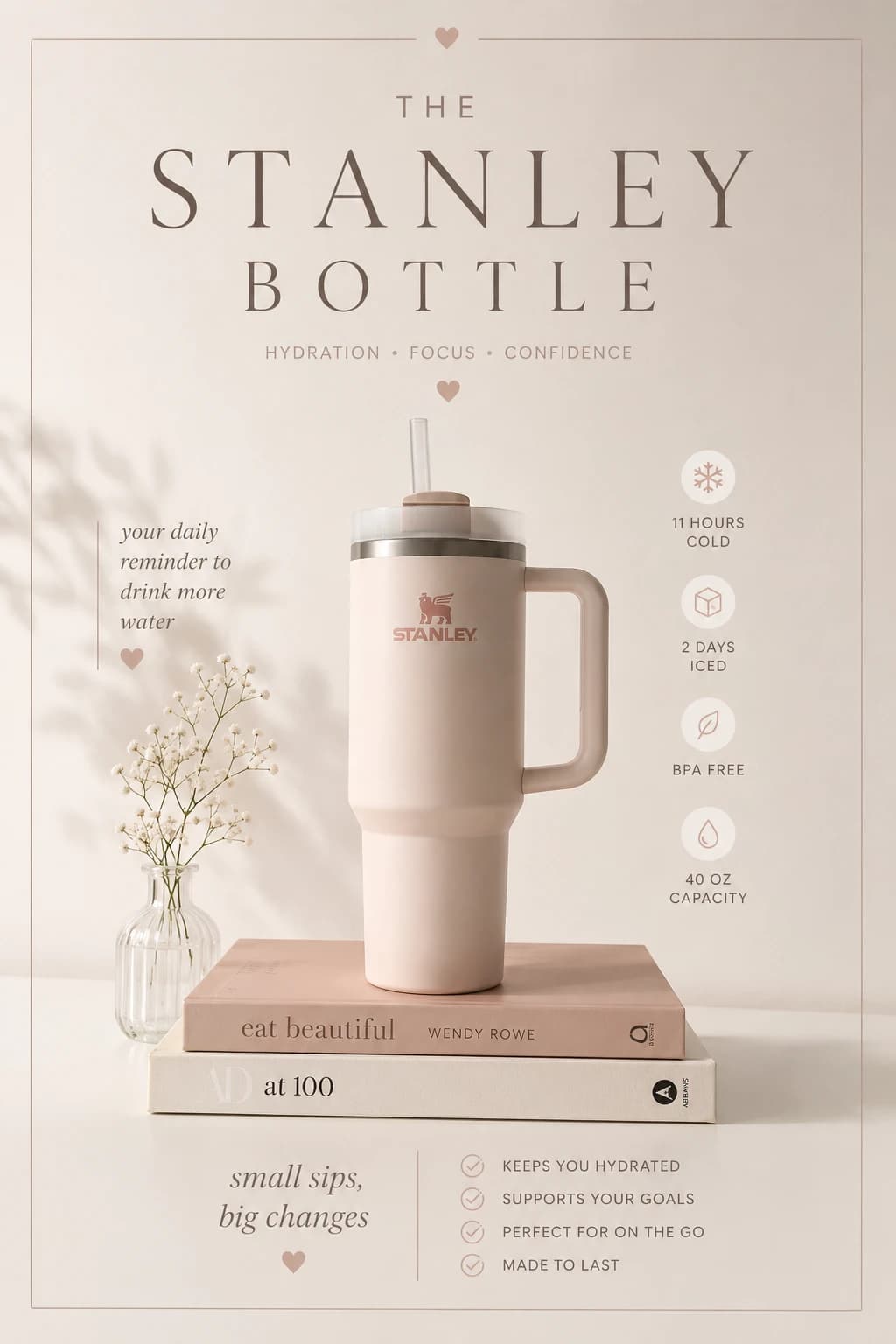 Stanley bottle hydration ad