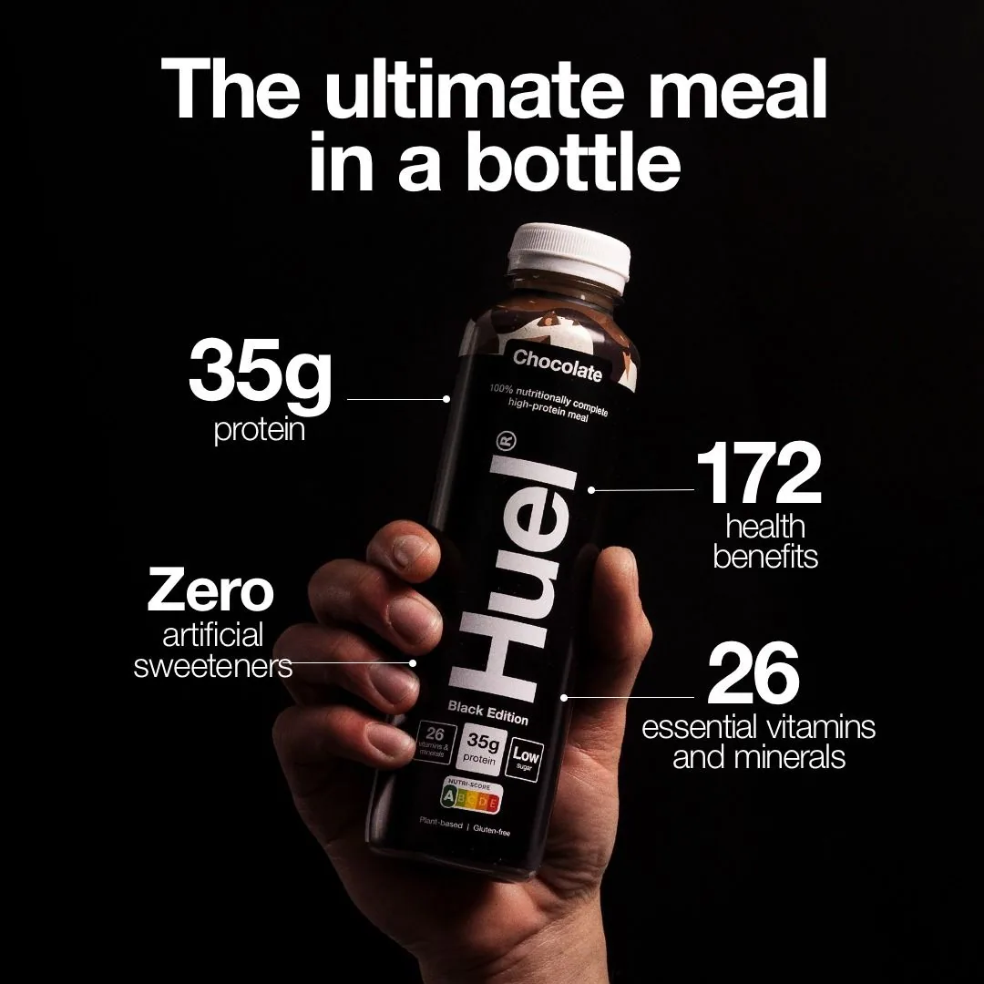 Huel bottle: key benefits