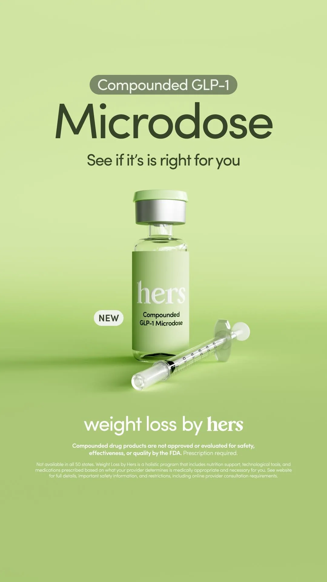 Compounded GLP-1 Microdose: Weight loss by Hers