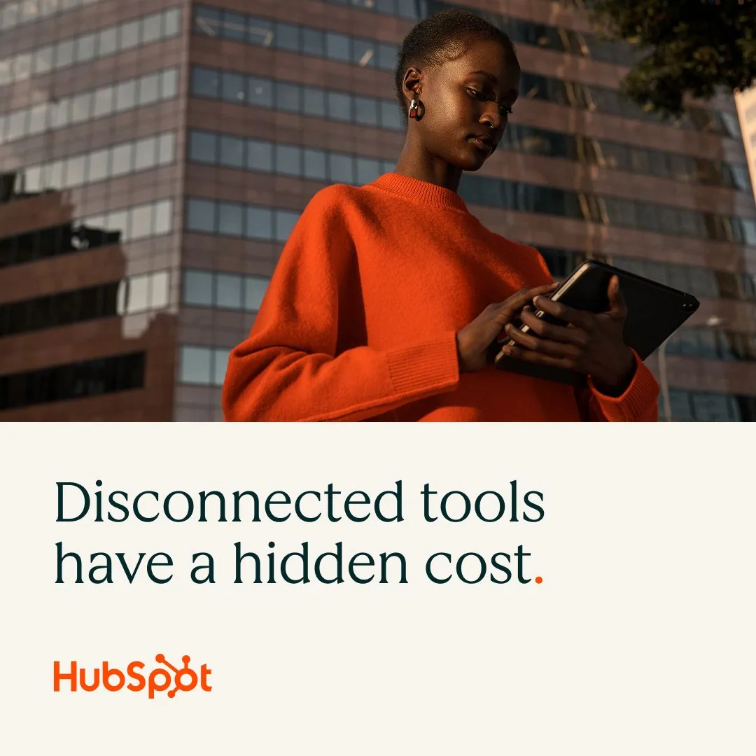 Woman with tablet: benefit headline