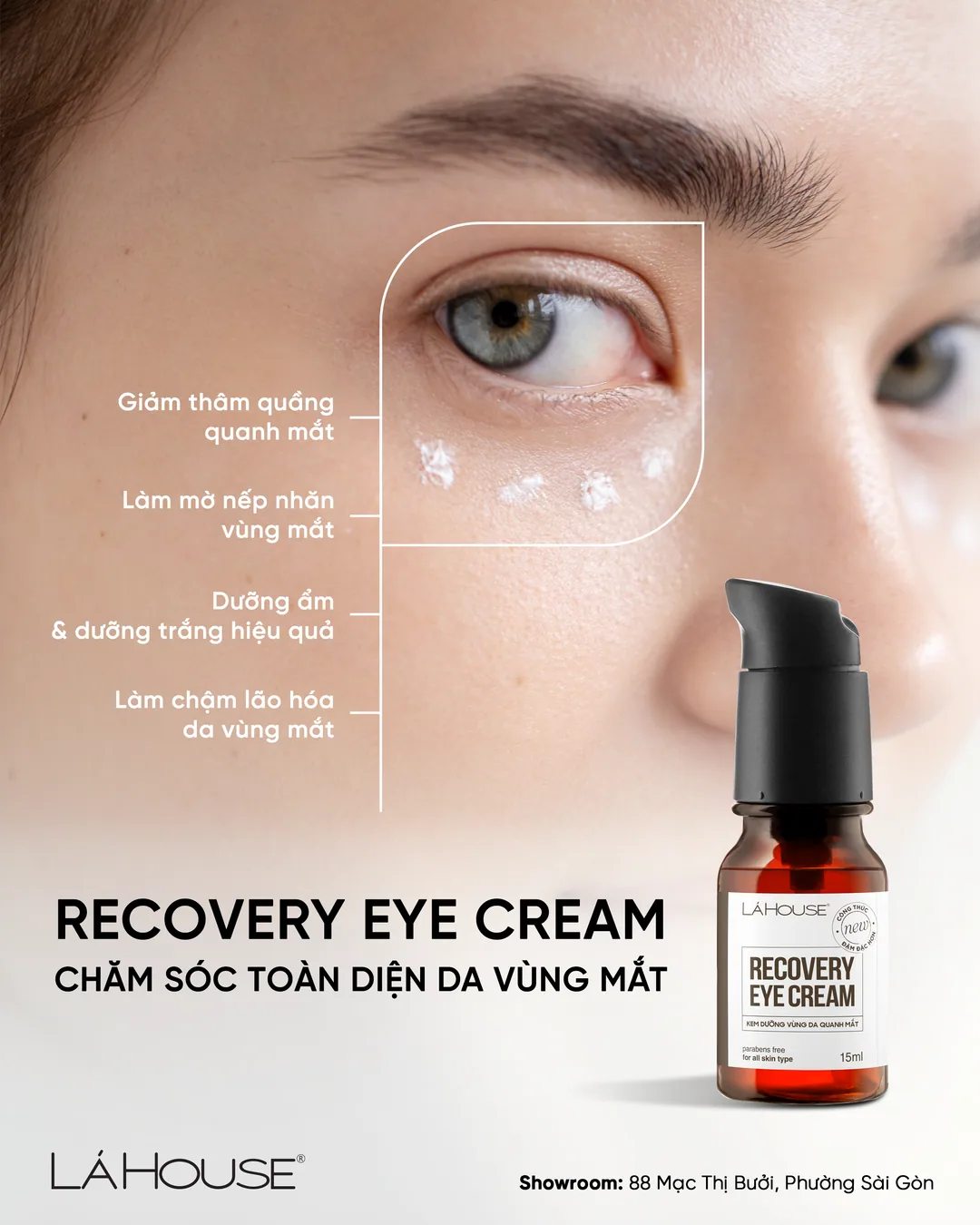 Lá House Recovery Eye Cream: benefits and product shot